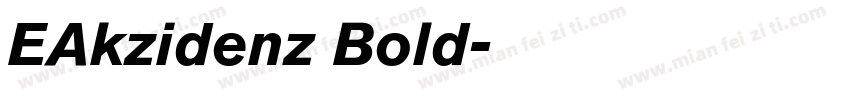 EAkzidenz Bold字体转换